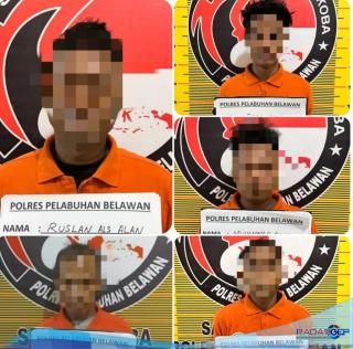 Sat Narkoba Polres Pelabuhan Belawan Grebek Sarang Narkoba di Jalan Rawe, Lima Orang Ditangkap